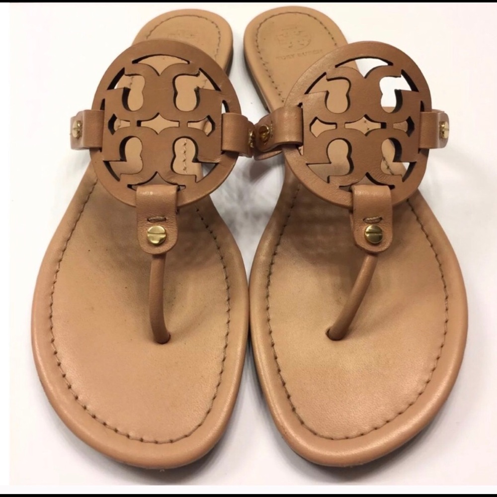 Tory Burch Miller flip flop makeup leather